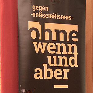 Plakat "ohne wenn und aber" der Amadeu Antonio Stiftung