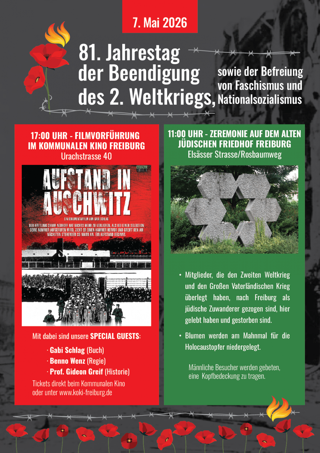 Gedenkveranstaltung zum 81. Jahrestag der Beendigung des 2. Weltkrieges ...